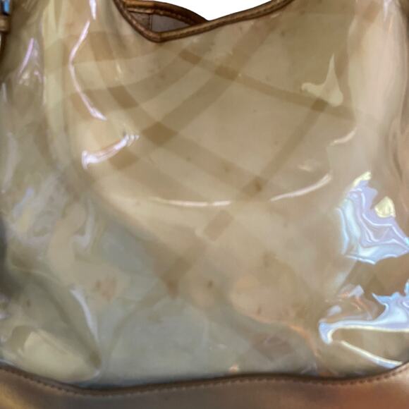 Burberry Lawrence Gold Yellow Supernova Plaid Vinyl Tote - Picture 12 of 16